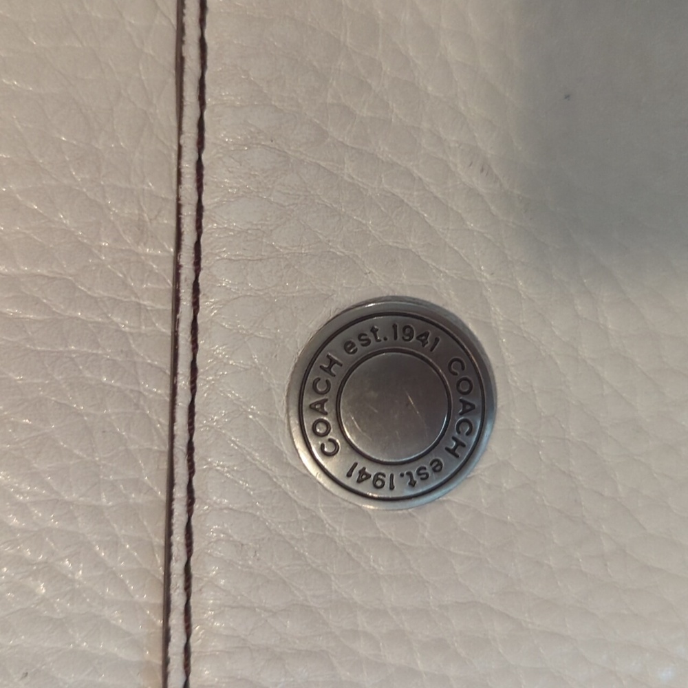 Coach Chelsea East West Leather Shoulder Bag Tote Sand Cream Brown - Picture 7 of 12